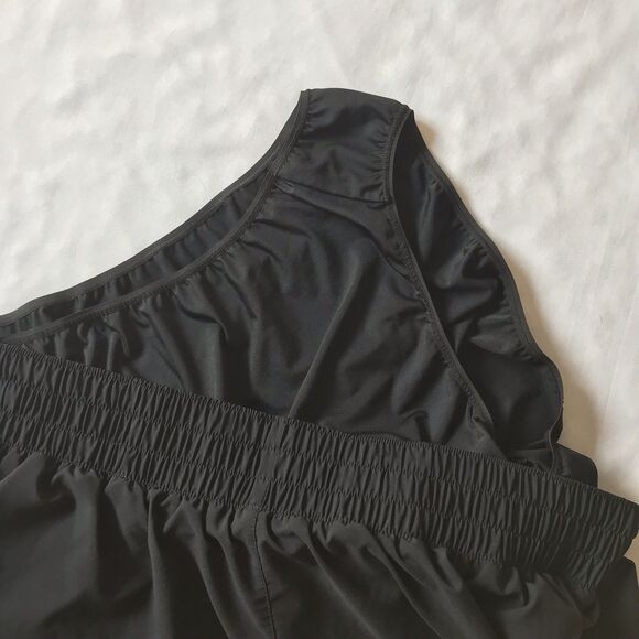 Nike Women’s Swoosh Shorts Plus Size 2X Black Waistband Pocket Inner Lining Gym - Picture 5 of 11